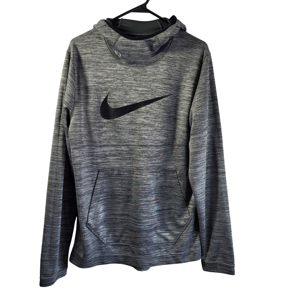 Nike Mens Dri-FIT Spotlight Basketball Pullover Hoodie Gray Space Dye 925634-050